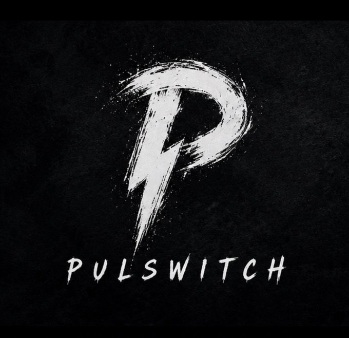 A black logo image featuring a white lightning bolt with a brushstroke style and the text 'PULSWITCH' below it.