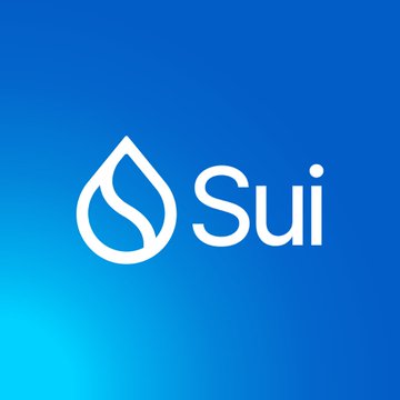The image features the Sui logo—a white water droplet emblem next to the wordmark "Sui"—set against a blue gradient background. It complements the quote by highlighting Sui as the featured cryptocurrency in Raoul Pal's statement about its dominance in his liquid portfolio and expected outperformance.