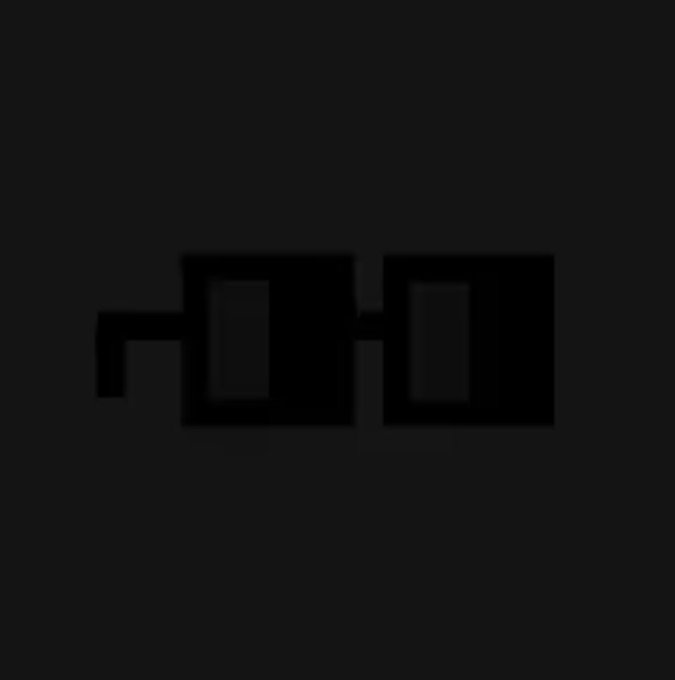 A dark gray square featuring a stylized black logo resembling interconnected geometric shapes or the letters 'AO'.