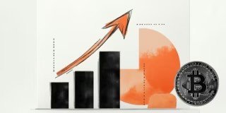 A bar chart with an upward orange arrow alongside a physical Bitcoin coin illustrates strong gains, with BTC trading above $65,000 and gold (XAU/USD) approaching $4,500 resistance ahead of the U.S. Federal Reserve's announcement.