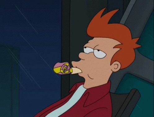The image features a cartoon character, likely from the TV show "The Simpsons", sitting down with his mouth open wide as if he's blowing out candles or making a wish. The character has an orange hair color and is wearing a red jacket. In front of him, there are two objects - one is a birthday candle shaped like a banana, which he is holding in his mouth, while the other object appears to be a party hat.

The post that accompanies this image reads: "happy birthday king". This phrase is likely meant as a playful and humorous response to the cartoon character's wish or celebration of his birthday.