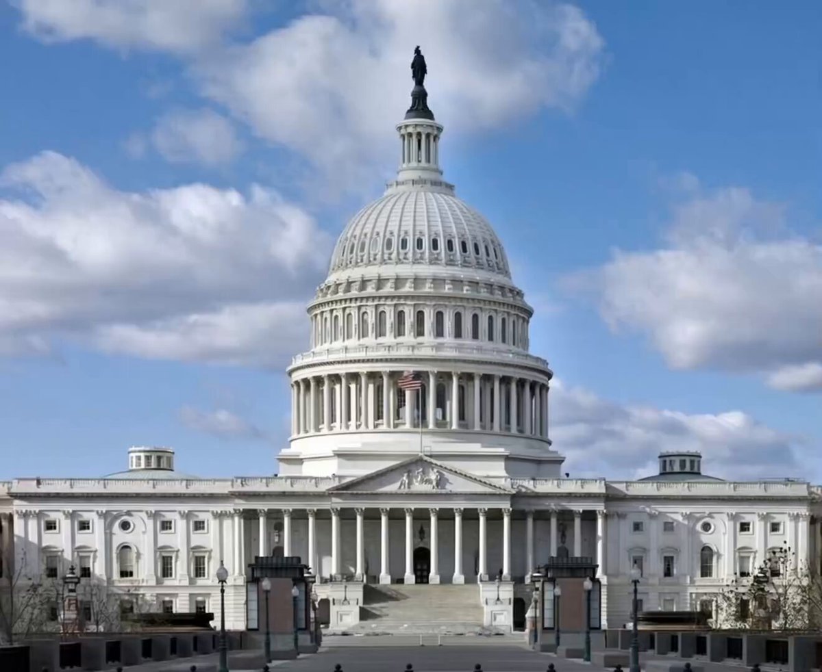 The image shows a large white building with columns, which appears to be the United States Senate. The building has a dome at its top, giving it an imposing appearance. In the background, there are some clouds visible against a blue sky. The text in the image reads "BREAKING: US SENATE TO RESUME XRP AND CRYPTO CLARITY ACT NEGOTIATIONS TODAY". This suggests that the Senate is currently engaged in discussions related to cryptocurrency regulations and clarity.

The post also mentions that banks are preparing for regulatory clarity, which implies that there might be changes or updates coming soon regarding cryptocurrency regulations. The image captures a moment of anticipation as people look forward to these changes and how they will impact the crypto industry.