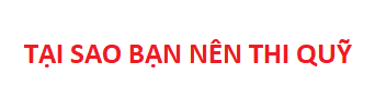Red text on a white background reads "TẠI SAO BẠN NÊN THI QUẢ".