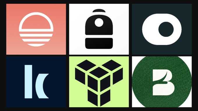 A grid of six stylized logos, likely representing Solana ecosystem projects, displayed in a 2x3 layout with varying colors (coral, black, navy, blue, green). The post celebrates Solana surpassing $4 billion in distributed asset value and 350K on-chain holders, suggesting these logos are featured projects contributing to or benefiting from this milestone.