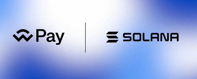 The image features a logo that reads "Pay" followed by "Solana", which suggests that there might be a connection between these two entities, possibly related to cryptocurrency payments or wallet services provided by Solana. The background of the image is blue with white text, and it appears to be a banner-like design.
