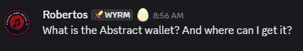 A dark-themed YouTube-style thumbnail features a red circular logo, the text 'Robertos', a 'WARM' graphic, '8:56 AM', and the title 'What is the Abstract wallet? And where can I get it?'.