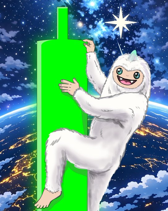 A cartoon white alien character with a big smile stands next to a green, glowing object that looks like a giant green cylinder or pole. The background features a blue sky filled with stars and clouds, giving the scene an otherworldly feel. Below this captivating image, there's text that reads "Big news in Solana DeFi! @bulktrade just rolled out the BulkSOL Rate Markets on @ExponentFinance v2, and it’s looking seriously useful." This suggests that a new feature or development related to the Solana DeFi space has been made available, potentially providing users with more benefits and opportunities in the crypto market.