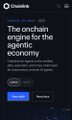 A dark-themed mobile app screen for 'Onchain' displaying the text 'The onchain engine for the new economy' with a login button.