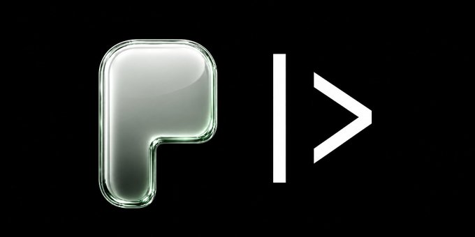 The image displays a stylized glass-effect "P" logo alongside a white chevron ">" symbol on a black background, representing the "$PONS" cryptocurrency token featured in the post.

The "P" branding visually emphasizes $PONS as critical infrastructure in the crypto space, positioning it alongside other tokens like $WIRE as a foundational investment compared to meme coins like $CASHCAT, $AI, $HMM, and $MICRODUCK.