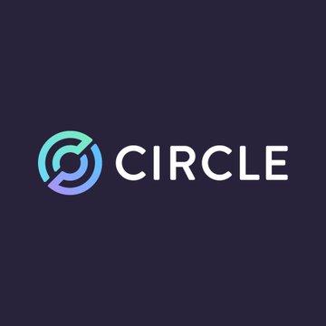 The image displays the Circle logo, featuring a gradient blue-to-purple circular icon next to the word "CIRCLE" in white text on a dark navy background. It represents Circle, the company referenced in the post about Bernstein maintaining its $140 price target citing strong growth prospects independent of the CLARITY Act.