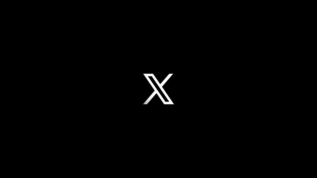A minimalist image showing the white X logo (formerly Twitter) centered on a solid black background.