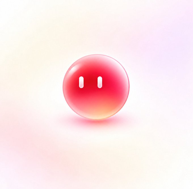 A glossy pink gradient orb with two vertical pause-button eyes hovers against a soft pastel background, suggesting a waiting or "paused" state. The image complements the airdrop announcement by visually representing the pause-like anticipation of waiting to receive the $ZUZU token airdrop.