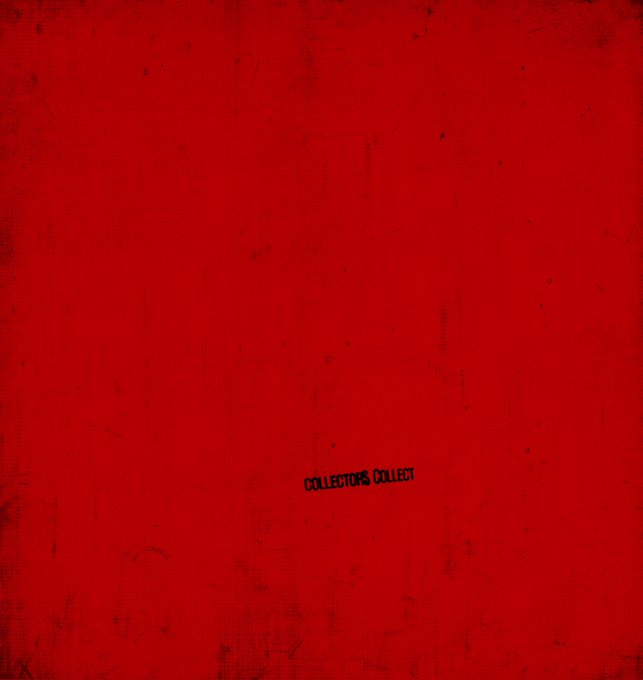 The image features a red background with the text "Collectors collect" written above it, which appears to be part of a larger collection or series. This suggests that the image might be related to a specific theme or topic within the collector's world. The focus on what is in the image and how it relates to the post emphasizes the connection between the red background and the text "Collectors collect".