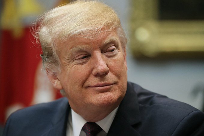 A portrait of President Donald Trump, who is reportedly meeting with senators regarding the CLARITY Act.
