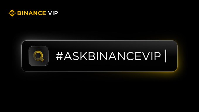 The image features a black background with a white hashtag (#AskBinanceVIP) displayed at the top, followed by a gold-colored button that says "Asking for your help?". The text "Asking for your help?" is written in white below the button. This design suggests that the image could be related to a social media post or advertisement promoting AskBinanceVIP, possibly encouraging users to share their questions and experiences with the program or products offered by the platform.