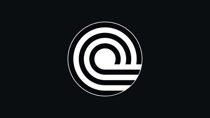 The image shows a circular logo featuring concentric white curved lines forming a stylized "O" design against a dark gray background, representing the Ondo brand. It visually corresponds to the post by serving as Ondo's identity marker for their announcement about building an omnichain capital-markets network for 24/7 onchain finance.