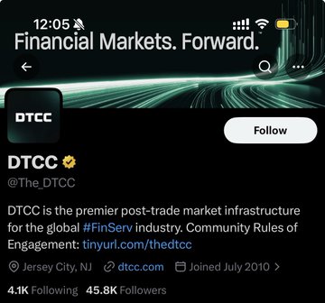The image features a social media post about a financial market forward, shared by @The_DTCC. The post mentions an announcement regarding a partnership between two companies with a total amount of $XLM and $XRP respectively. These companies are collaborating on a project, pumping 100% of their respective groups. Additionally, there is another post stating that Can anyone explain why? This might be related to the financial market forward or some other economic event.
