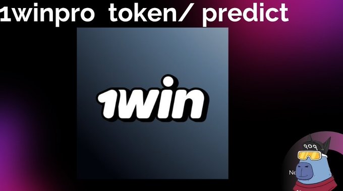 The image features a cartoon character wearing sunglasses, possibly a blue one with a black nose, standing against a purple background. The character appears to be looking at the text "Twinpro token/predict" written above them.
