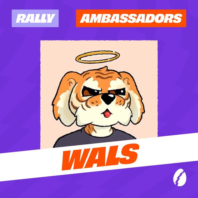 The image features an orange and white tiger-like animal with a black shirt and sunglasses, sitting against a purple background. The text "WALS" is written below the animal's head.