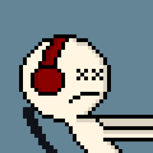 A pixel art character resembling a figure in red headphones with a stoic, expressionless face. The tweet celebrates reaching 10,000 Mfers, announcing a wallet checker release and an OpenSea launch, with the NFT-style image representing the Mfers character collection.
