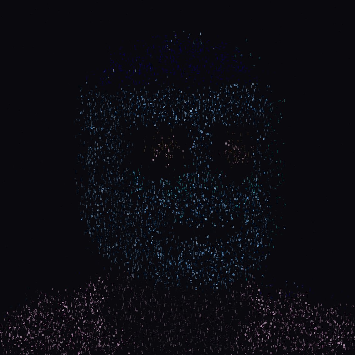 The image features a face composed of small dots, giving it an abstract or surreal appearance. The dots are scattered throughout the frame, creating a sense of randomness and chaos. The background is black, which further emphasizes the white dot-like shapes that make up the face. The caption to the image reads "gN Hollow Forms JUNE 26 on @opensea". This suggests that the image was likely taken during the June 26th week in 2016.

The post seems to be a discussion or analysis of this particular image, possibly focusing on its artistic qualities or the concept behind it. The use of dots and the black background create an intriguing visual effect that can evoke different interpretations from viewers.