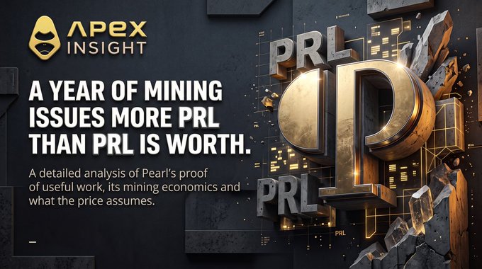 A promotional graphic for "APEX INSIGHT" reads "A YEAR OF MINING ISSUES MORE PRL THAN PRL IS WORTH," featuring large golden "PRL" letters breaking through a dark, industrial background.