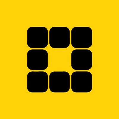 A simple yellow square icon displays a 3x3 grid of black rounded rectangles.