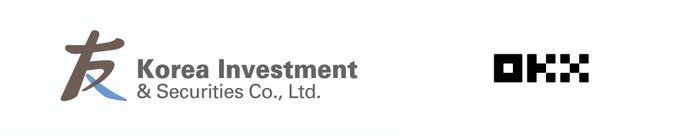 The image shows a logo of Korea Investment & Securities Co., Ltd. The logo features a bird with a blue beak, symbolizing peace and stability associated with financial transactions. Below the logo, there's a white rectangular block containing a black code-like symbol that represents a checkmark, indicating an approval or acceptance of the post content. The text on the image reads: "Korea Investment & Securities Co., Ltd. Korea Investment & Securities Co., Ltd. Korea Investment & Securities Co., Ltd. Korea Investment & Securities Co., Ltd."