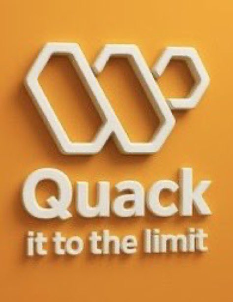 The image features an orange background with white text that reads "Quack" at the top of the frame. Below this, there are two lines of text that read "It's to the limit". The overall layout suggests a connection between the Quacks logo and the message about perseverance in achieving goals or completing tasks.