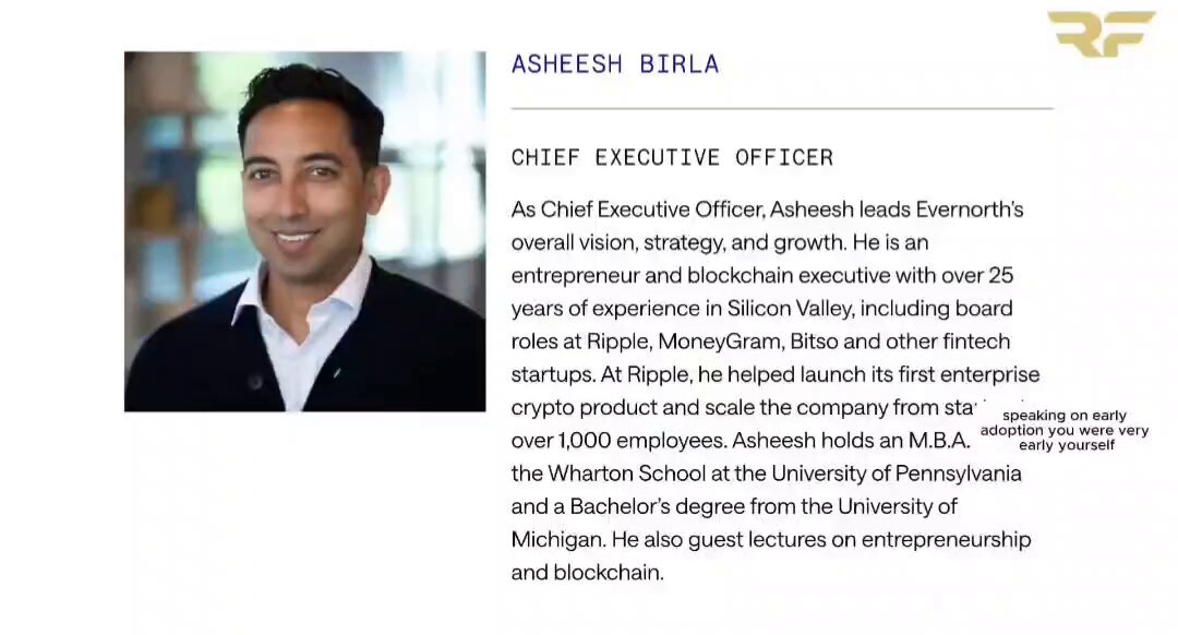 The image features a man wearing a black sweater, standing against a white background with his face prominently displayed. The text "Ashesh Birla" is written above him, indicating that he is the Chief Executive Officer of Ashesh Birla.