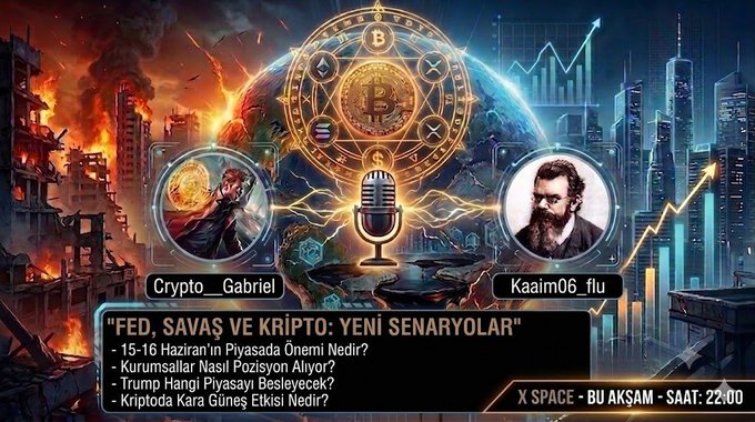 The image features a poster for a podcast or radio show, with two people's faces displayed at the top of the poster. The hosts are shown holding microphones, suggesting that they are discussing Bitcoin and cryptocurrency topics. The background of the poster depicts a cityscape filled with buildings, which could be an urban setting where the podcast is being broadcasted. The image also includes text in multiple languages, indicating that it may be available in various tongues or regions.