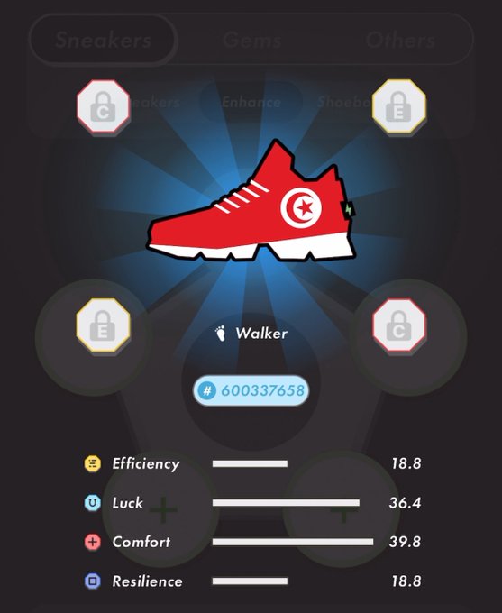 The image shows a shoe with a red sole, possibly a sneaker or athletic shoe, placed against a black background. The shoe appears to be designed for walking or running activities. There are several other shoes displayed around the main one, suggesting that this is an online store showcasing various footwear options.