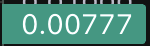 A digital display shows the number '0.00777' on a green background.