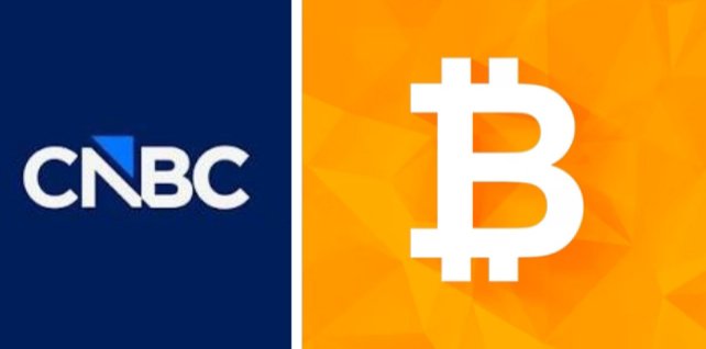 A CNBC logo beside a Bitcoin symbol on an orange background, illustrating the network's coverage of the CLARITY Act and crypto's regulatory resilience.