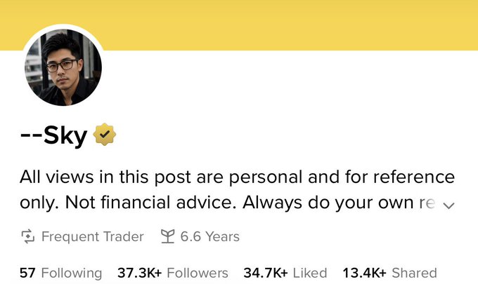 The image features a man's profile picture with his name displayed at the top of the post, along with a caption that reads "All views in this post are personal and for reference only. Not financial advice. Always do your own re". The post is about Binance Square and how to connect or follow other users on the platform.