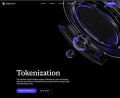 In the promotional and informational image, the white bold lettering reads Tokenization, a new feature on the Injective platform. This feature allows users to tokenize and unlock the value of real-world assets (RWAs) to bring them onto the blockchain securely.
