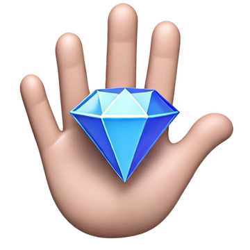 An open hand displays a blue diamond gem, symbolizing a valuable investment opportunity in XRP, which the post references in a poll asking whether users plan to buy more XRP before Congress passes the Clarity Act.