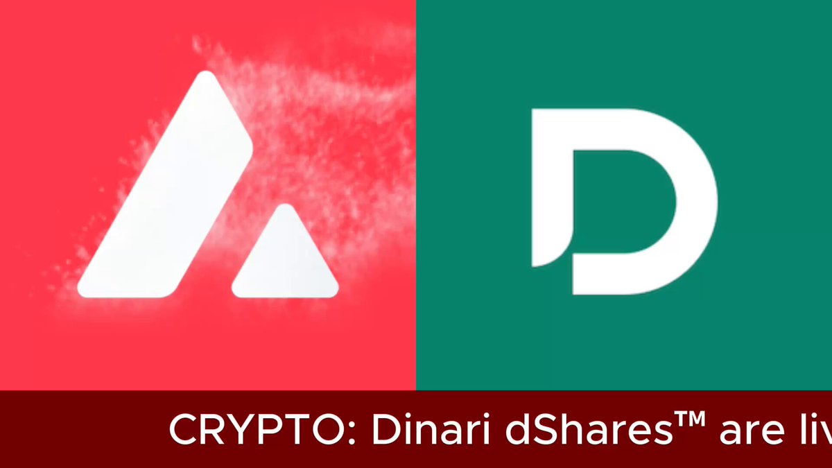 The image features a logo that displays two different logos side by side. One of them represents "A" with an "A", while the other one represents "D" with a "D". The text below these logos reads, "CRYPT: Dianari dShares'TM are LIVable". This suggests that the image is related to cryptocurrency and specifically to Dianari's tokenized U.S. equities on Avalanche C-Chain.