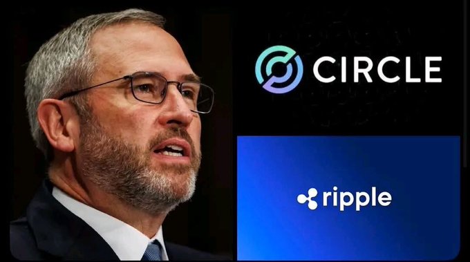 ircle logo and Ripple logo are displayed against a black background, with the former positioned above the latter.