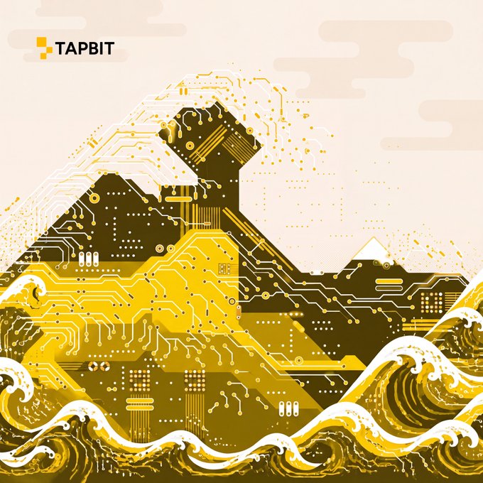 The image features a wave crashing against a mountain, with a computer circuit board floating above it. The caption of the image reads "Waves create opportunity $MU Systems decide who captures it." This suggests that the wave represents an opportunity for those who can capture or harness its power, while the floating computer circuit board symbolizes the technological advancements and innovations that can be achieved through this energy source.

The post is sponsored by Tapit, a company that provides cloud-based solutions to businesses. The image is related to the post because it showcases the potential of waves as an alternative energy source for powering technology, which aligns with the idea presented in the caption about capturing opportunities created by the wave's power.