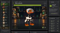 A screenshot of a Discord-like interface showing a digital avatar labeled 'Pteroduck' - a duck-raptor hybrid character in an urban setting.