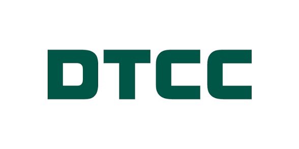 The image displays the DTCC logo in dark green text on a white background. It relates to the post as a visual identifier of the Depository Trust & Clearing Corporation (DTCC), the organization mentioned in the announcement about deploying tokenized assets on the Stellar blockchain.