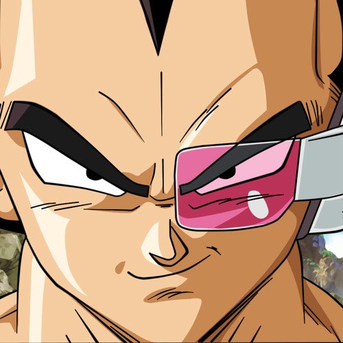 A close-up anime illustration of Vegeta from Dragon Ball Z wearing pink-tinted sunglasses with a confident smirk, paired with a "GM degens" post to deliver a smug, confident good morning greeting to the crypto community.