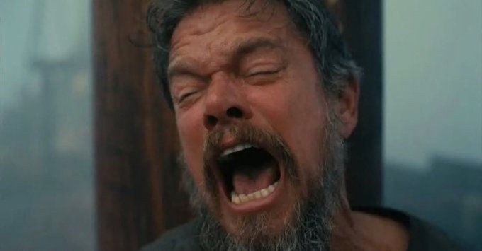 A bearded man is captured mid-yawn or shout with his eyes tightly shut and mouth wide open, conveying an expression of exhaustion or exasperation. The image humorously reflects the post's skepticism or fatigue regarding yet another promised "revolutionary" launch mechanism ("BOOST mode") for Pump Fun coins, suggesting weariness from the constant hype cycle in crypto.