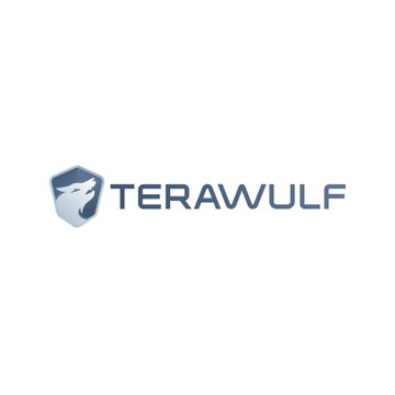 The image displays the TeraWulf logo, featuring a stylized wolf head inside a blue shield next to the company name in bold navy lettering. This branding visually reinforces the article's mention of Bernstein reaffirming its Outperform rating on TeraWulf, highlighting the company's growing HPC revenue and successful AI pivot.