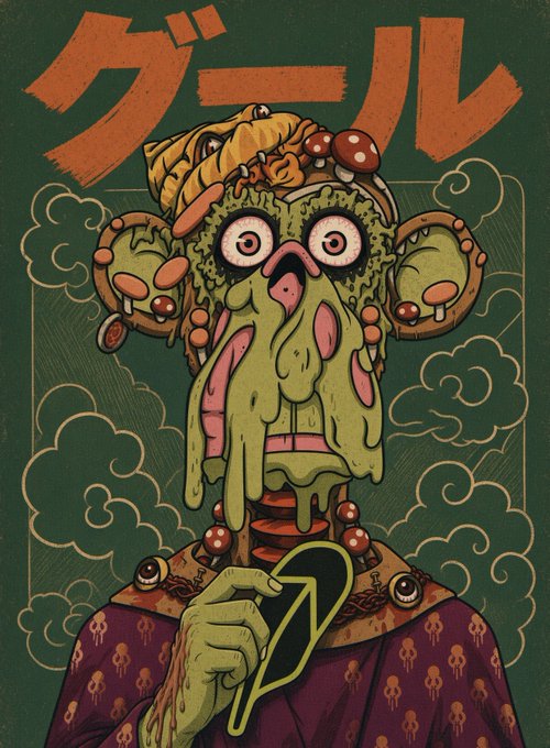 A grotesque, drooling green monster in royal robes stares wide-eyed while holding a stylized "Z" symbol, beneath large Japanese katakana reading "ダール" (Dāru). The post's bullish optimism and call for "delulu" conviction fits perfectly with the unhinged, fanatic intensity of the bug-eyed character, who seems to embody the chaotic, feverish enthusiasm of a true market zealot.