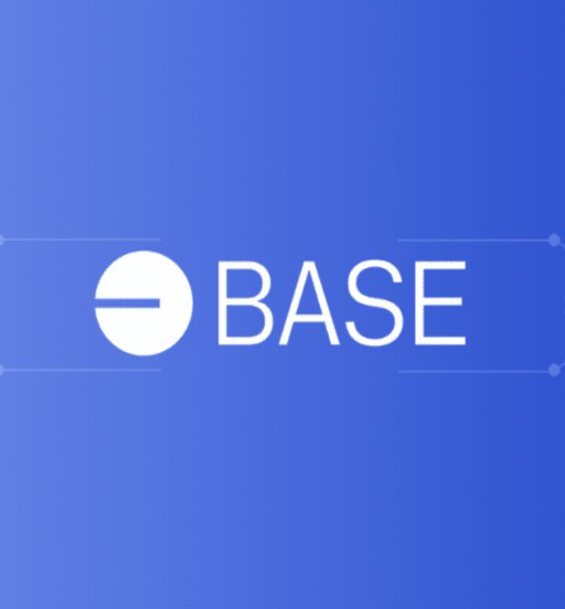 The image features the white "BASE" logo with a circular emblem on a blue gradient background, visually branding the post's discussion of @base as a platform aligning with user-driven ecosystem growth and network participation.