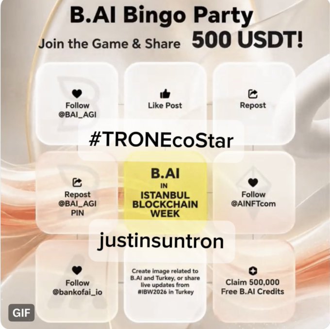 The image features an advertisement for Istanbul Blockchain Week. It includes a poster with a white background and black text promoting a Bingo game that anyone can join. The poster also contains information about the event, including details such as the date, time, location, and registration process. The main focus of the post is to encourage people to participate in the online campaign for Istanbul Blockchain Week by joining the Bingo game.