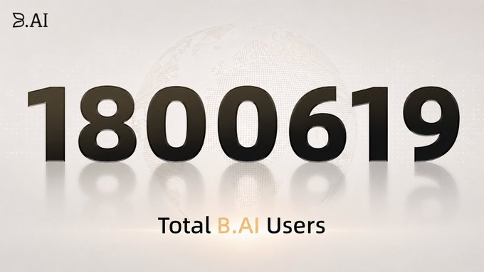The image features a white background with black numbers and letters that read "18,919 Total B.A.I users". The text also includes the phrase "1,8M+ users are choosing privacy-first AI access, intelligent routing, and the infrastructure powering the autonomous Agent economy." This suggests that there is an ongoing discussion or event related to artificial intelligence and its impact on society.