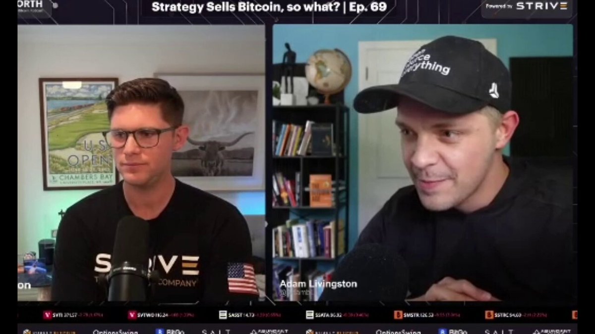 The image shows a man wearing glasses sitting at a desk with a computer screen, likely participating in an online interview or discussion about Bitcoin. The other person can be seen in the background of the image, but their face is not visible due to the camera angle. The focus on the two men and their conversation highlights the importance of understanding the concept of Bitcoin as a form of digital currency that has gained significant attention in recent years.